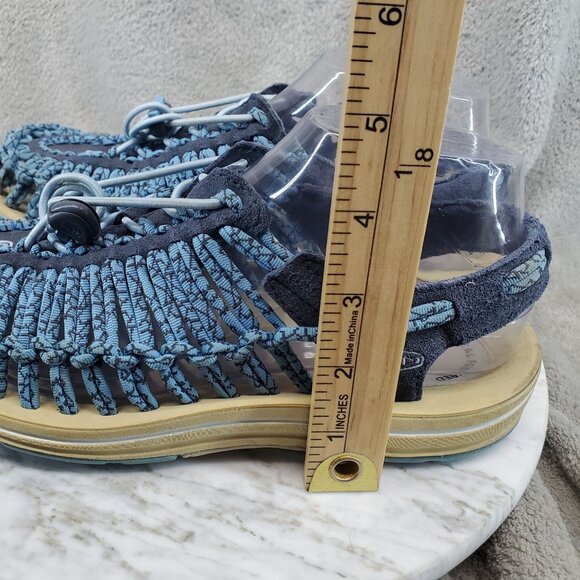 Keen Shoes Womens Size 8.5 Blue Textile Uneek Braided Bungee Shoes *Read* - Picture 2 of 9